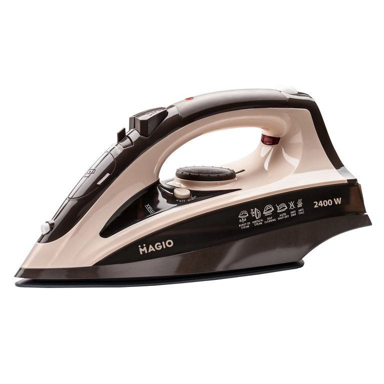 Утюг Magio MG-134 3000 Вт, паровой утюг-очиститель, утюг электрический паровой. Цвет: бежевый