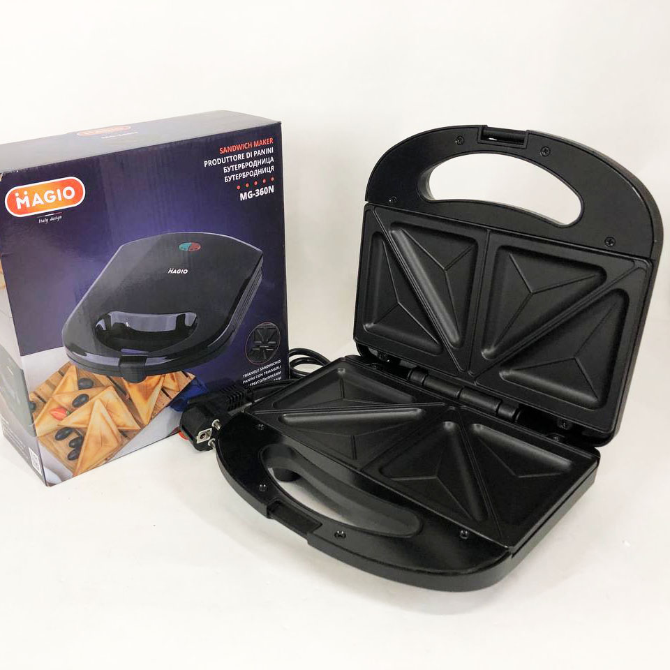 Бутербродница сэндвичница MAGIO MG-360N 700 Вт, электробутербродница, электрическая сэндвичница