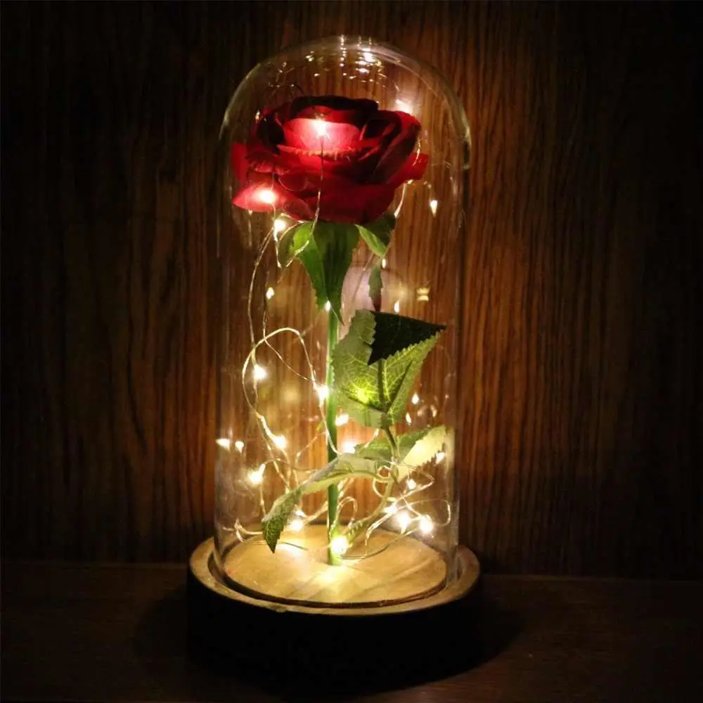 Троянда в колбі з LED підсвічуванням-2
