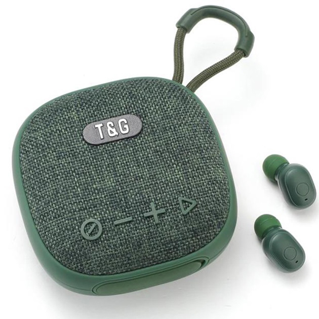 Колонка-Bluetooth с наушниками TG813. Цвет: зеленый