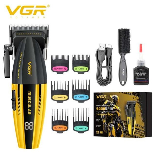 Профессиональная машинка для стрижки VGR V-285 аккумуляторная с насадками