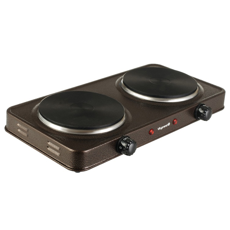 Настольная плита электрическая ViLgrand VHP152F. Цвет: коричневый